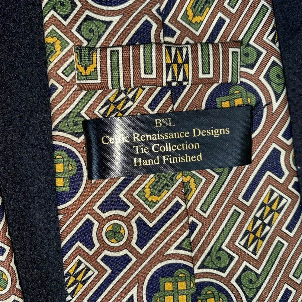 BSL Celtic‎ Renaissance Designs Tie Collection Hand Finished Irish Ireland